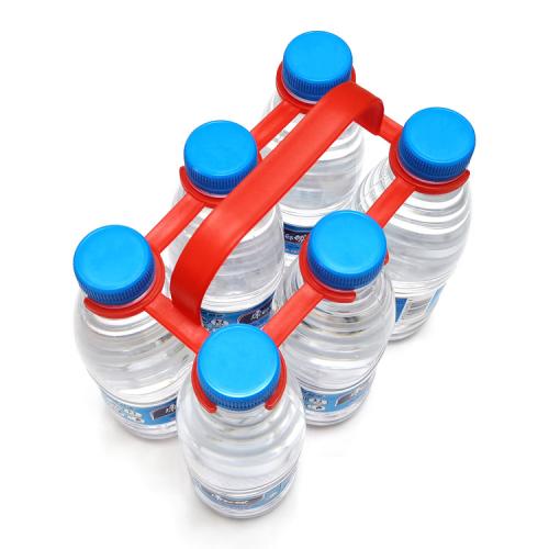 Six bottles carry plastic handle